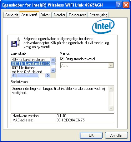 adapterindstillinger