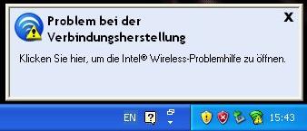 Problem bei der Verbindungsherstellung