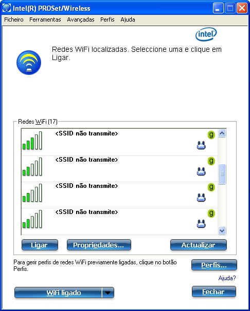 seleccionar rede