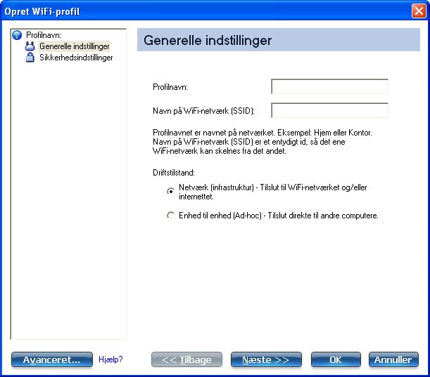 generelle indstillinger