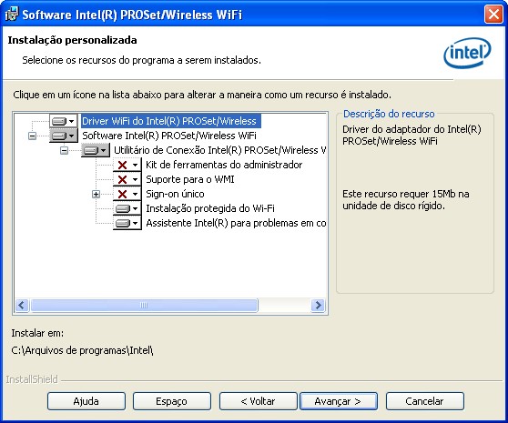 Usar o Utilitário de Conexão Intel(R) PROSet/Wireless WiFi