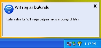 kablosuz ağlar bulundu