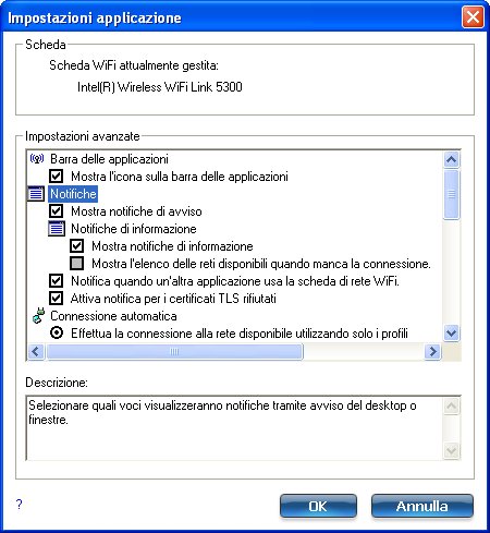 impostazioni applicazione
